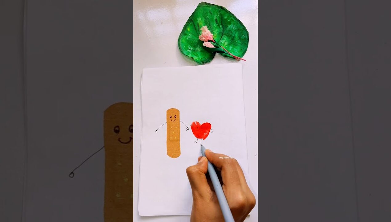 Bandage Couple Art❤ #shorts #diy #craft #diycrafts #viral #love #cute