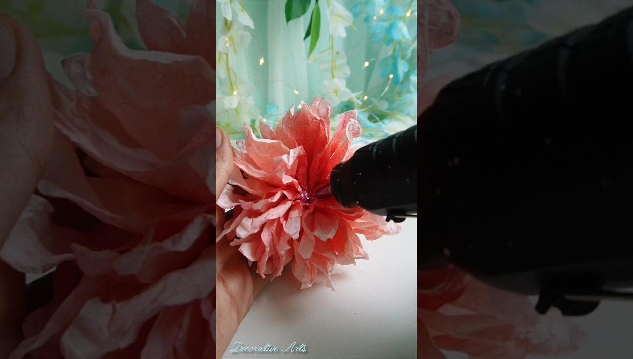 How to Make Dahlia Flowers/ DIY Flowers Making Ideas #shorts #flowers #diy #craft