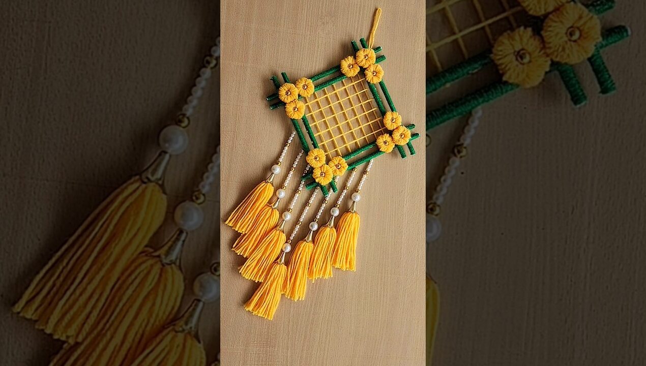 Beautiful and Easy Wall Hanging – Home Decor Ideas #diy #diyideas #homedecor #viral #latest #shorts