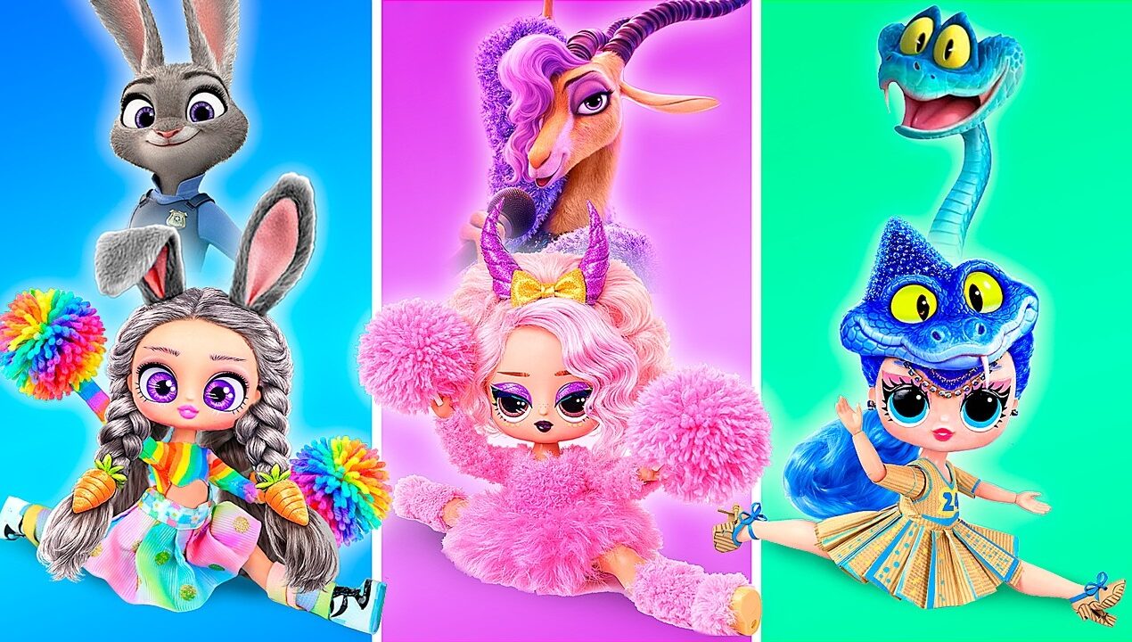 Zootopia 2 Glow Up in Rainbow, Fluffy, and Cardboard Fashion! DIY Ideas for Dolls