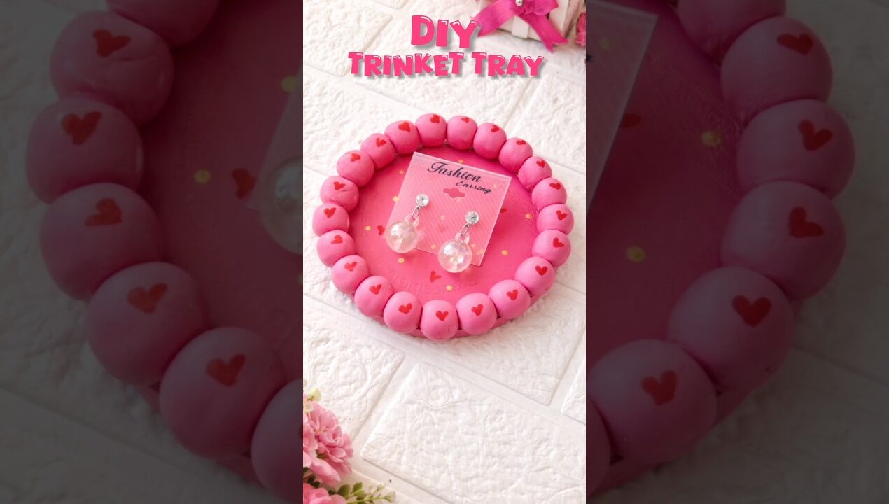 aesthetic trinket tray/ super clay crafts #diy #shortsviral #trinkettray #aesthetic #handmade