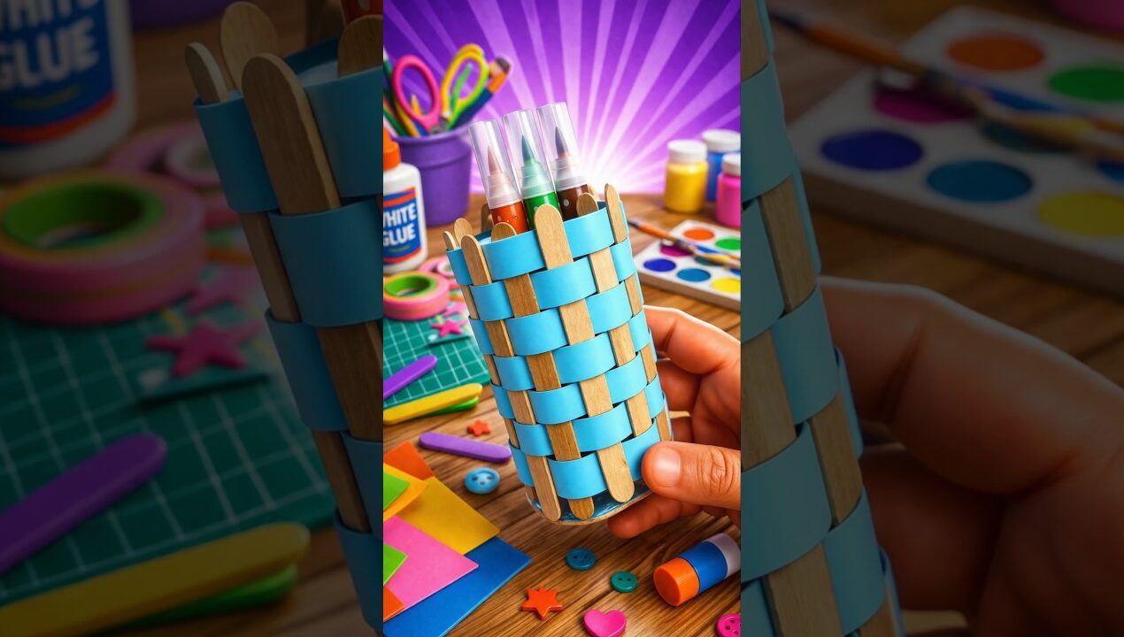 Pen holder easy craft ideas for kids #shorts #ytshorts #viralvideo #kids #penholder #craftideas #diy