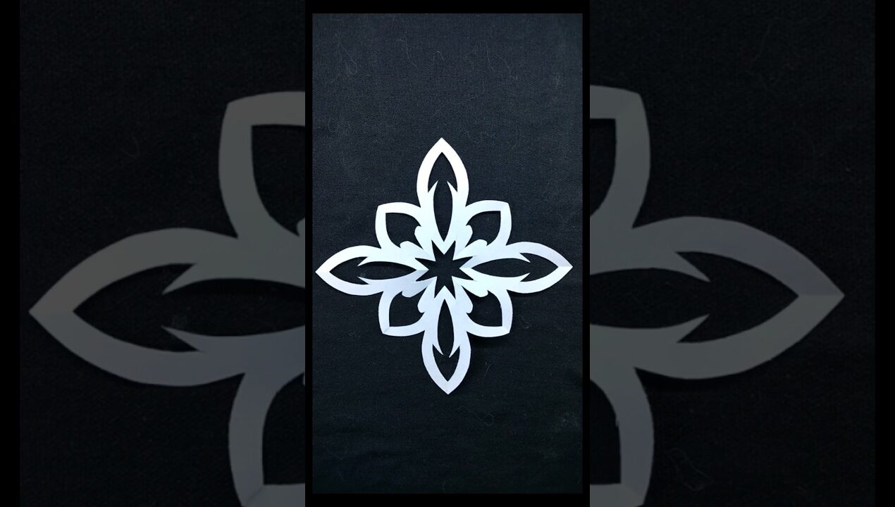 3FOLD Paper Cutting -177 ❄️✂️💡 #snowflakes #diy #craft #shorts