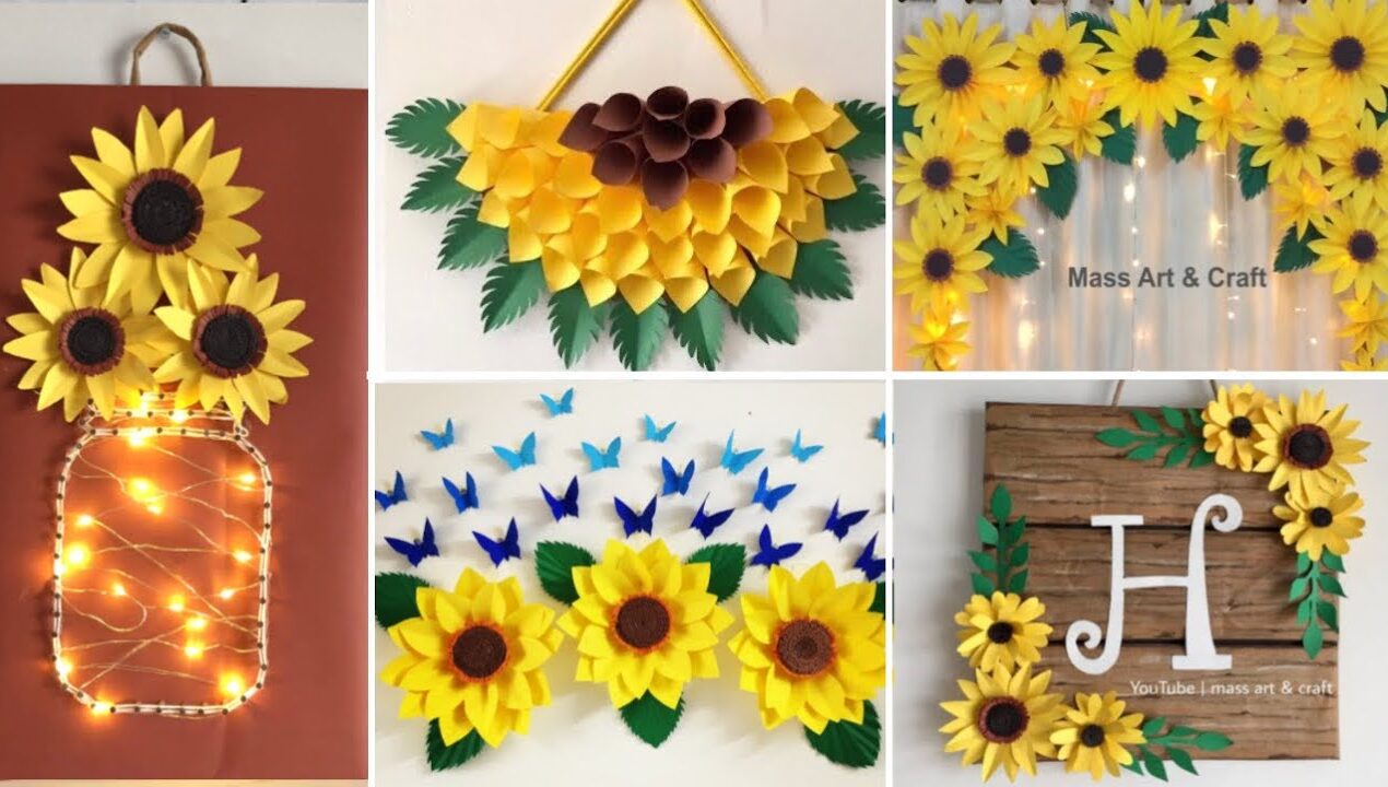 Learn Different sizes of Paper Sunflowers Diy | Diy Paper Sunflower Craft