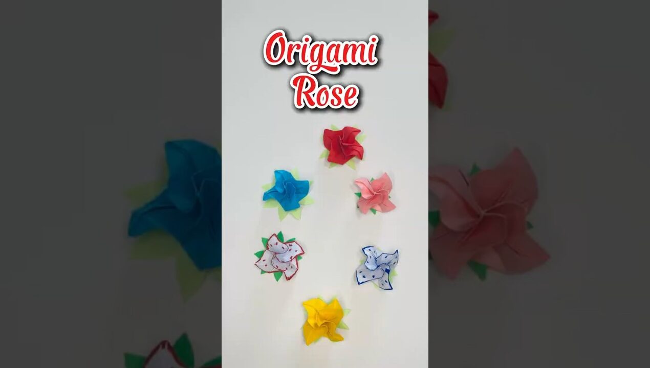 Origami Rose/ easy paper Rose #diyshorts #origami #diy #craft #spring #papercraft #flowers