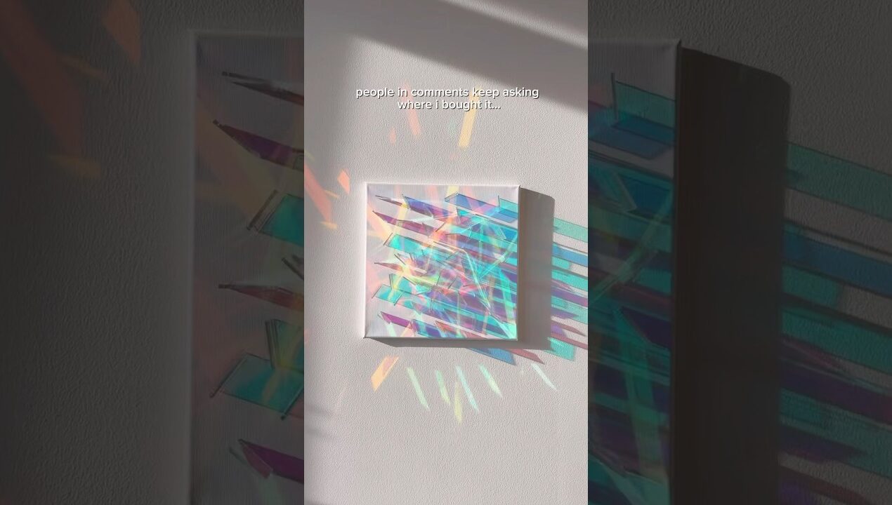 DIY Holographic Wall Art That Looks Like $200 | Room Decor Idea