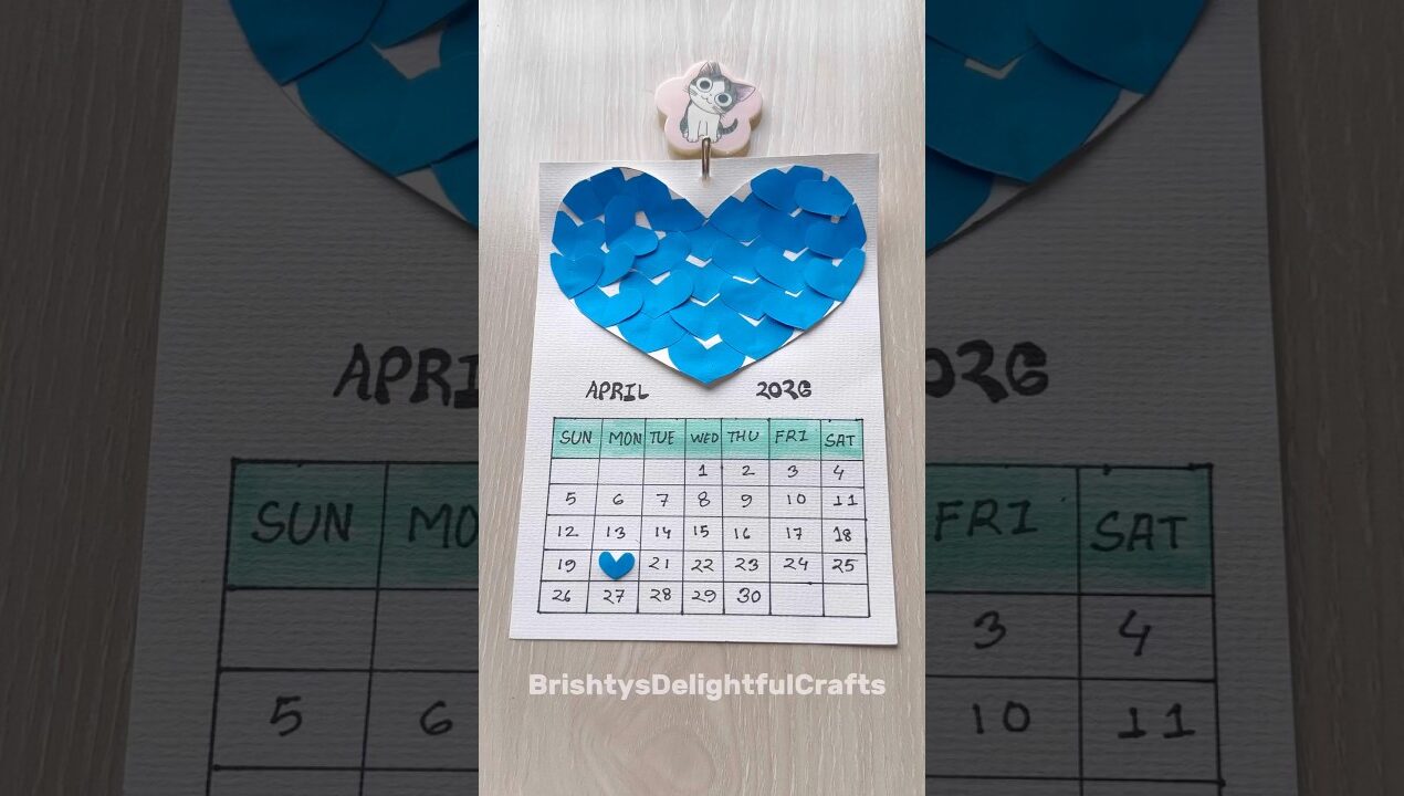 DIY Easy Calender idea ✨💙 #shorts #diy #craft