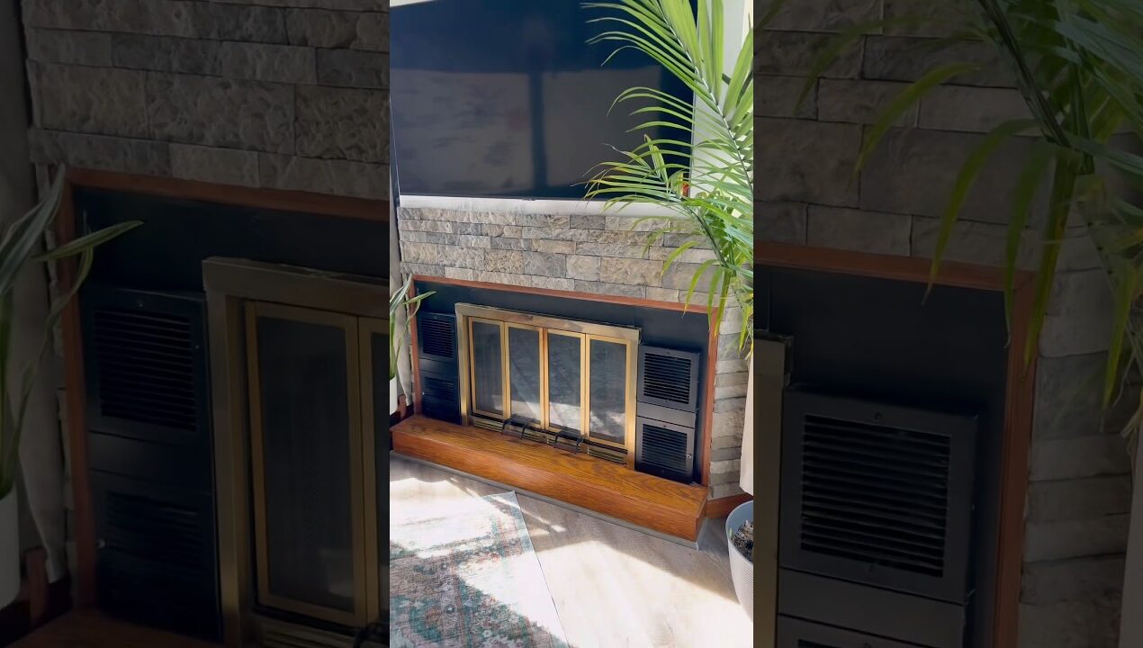 Installing Fireplace Stone Veneer #fireplace #stoneveneer #diy #ideas #livingroom