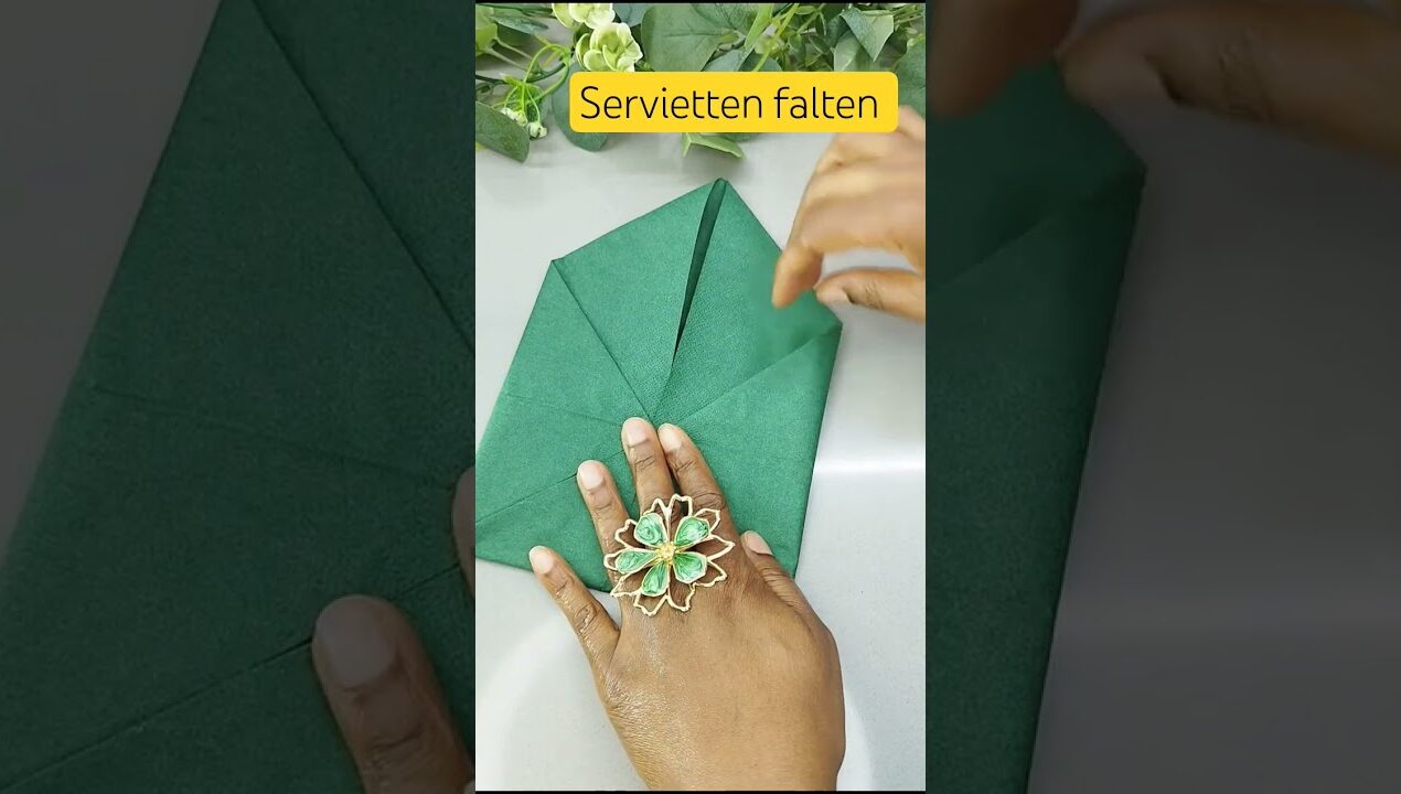 Servietten falten pliages de serviettes #diy #diycrafts #handmade