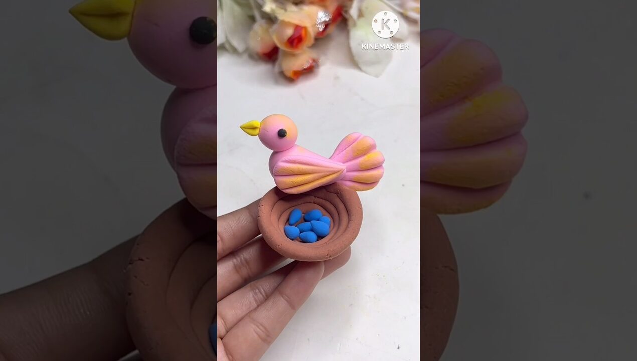 DIY idea 💡 super clay diye birds 🐦 banano🌸#music #claycrafts #diy #trending #clay #toys