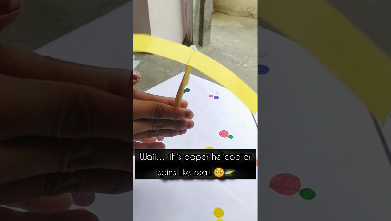 How to Make a Spinning Paper Helicopter 🚁 Easy Origami Paper | divya' art | #shorts