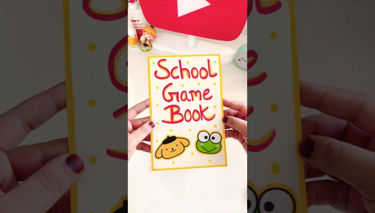 DIY Homemade School Game Book 😲🌈best out of waste/easy craft ideas/paper craft #shorts #craft #diy