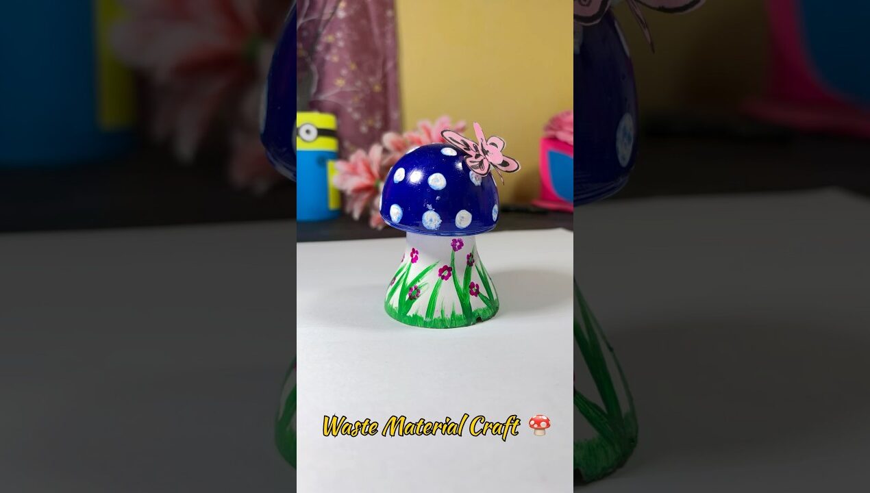 Waste Material Craft From Old Bulb 💡 #shorts #ytshorts #diy #wastematerialcraft #viral