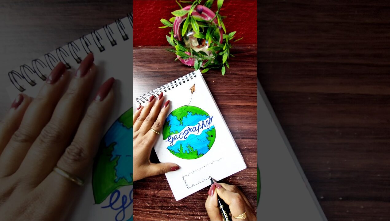 Simple Front Page Idea:- Geography 🌍✨#shorts #diy #trending #shortsfeed #ytshorts #viral #frontpage