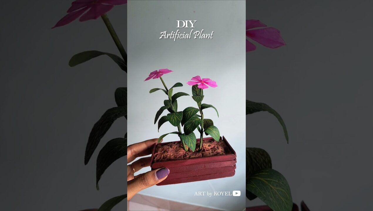 Diy Artificial plant 🌵 #ytshorts #diy #craft #art #shorts