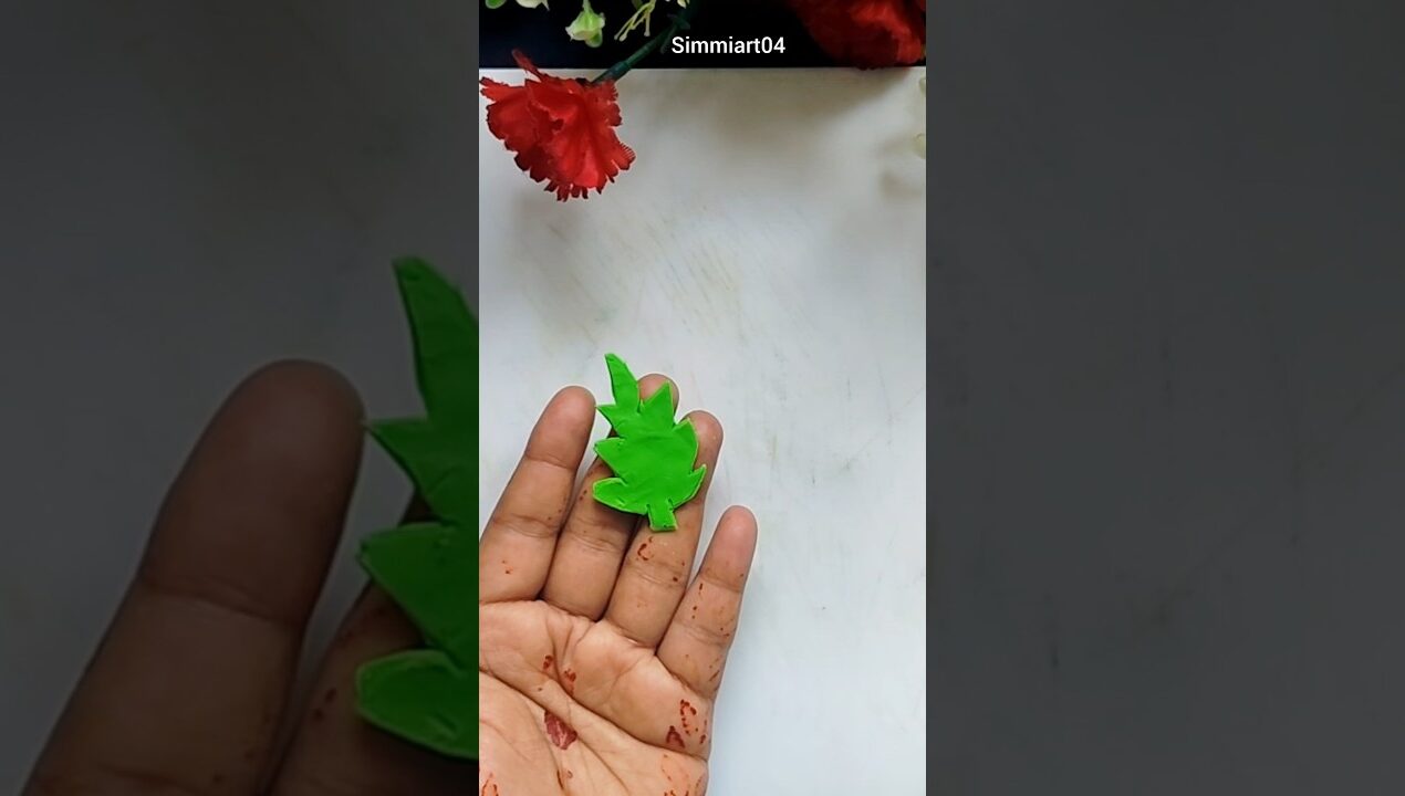 Clay Leaf Making Idea || Clay Art And Craft @simmiart04 #shorts #short #viral #video #trending