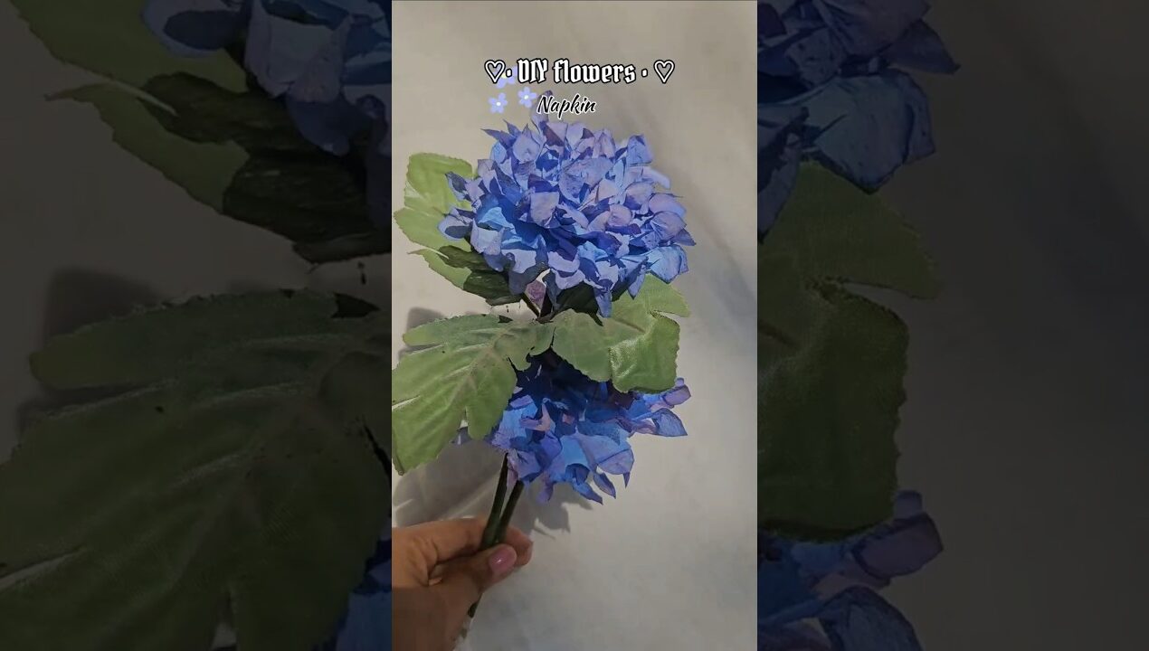 How to make flowers using tissuepaper🪻 Easy diy flower #shorts #diy