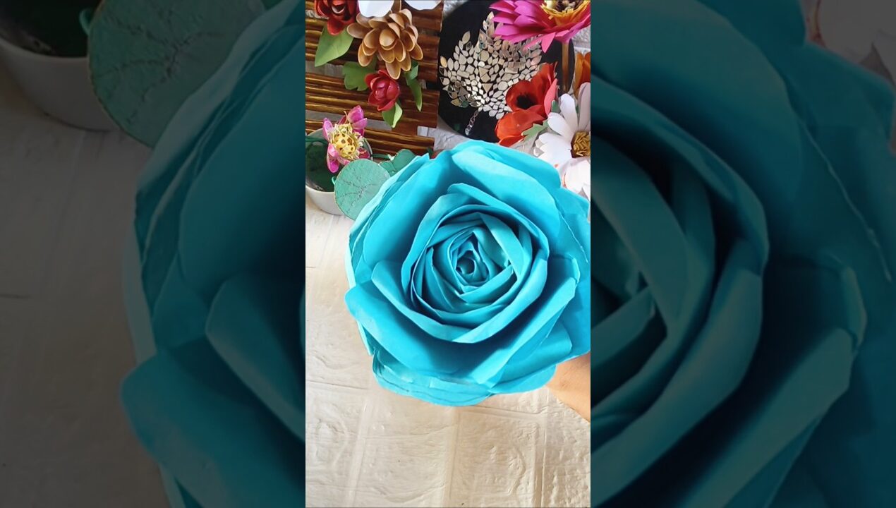 Diy paper rose 🌹#shorts #diy #craft #ytshorts #youtubeshorts #viralvideo #papercraft #youtube