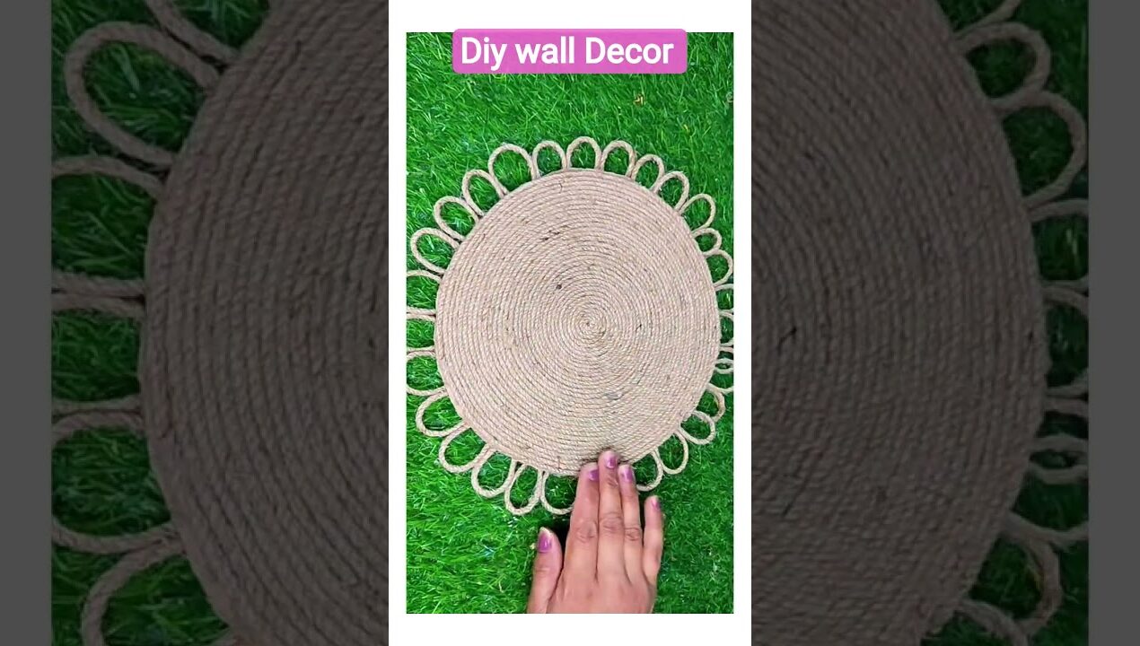 Diy Wall hanging decor craft #Jute rope craft ideas #Trending #Short#Vairal #Yt short #Easy craft  💡