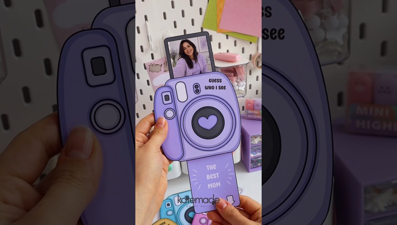 Cute pull-out DIY card #diymothersdaycards #mothersdaygift #craft #easycrafts #diy