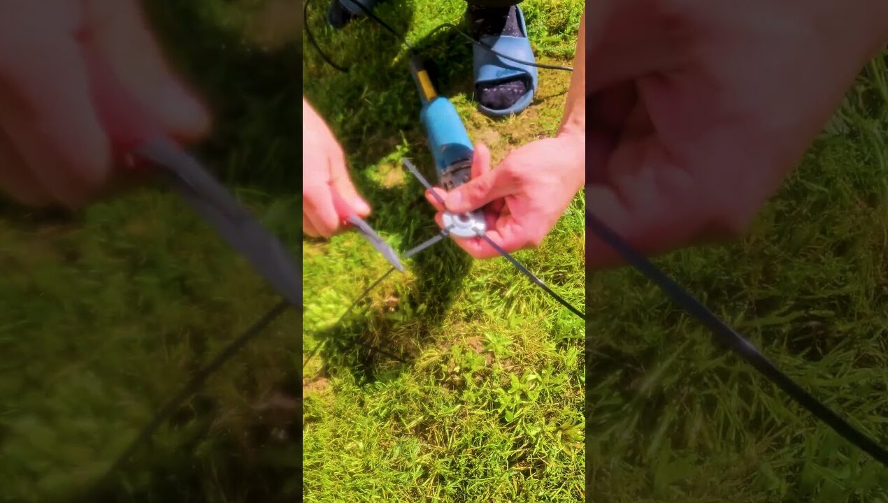 lawn trimmer selfmade !! #diy #diyideas #garden #nature #gardenideas