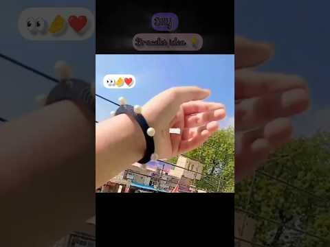 DIY rubber bracelet idea 💡#diy  #handmade #bracelet #ideas #bangles #home #made #shortvideo