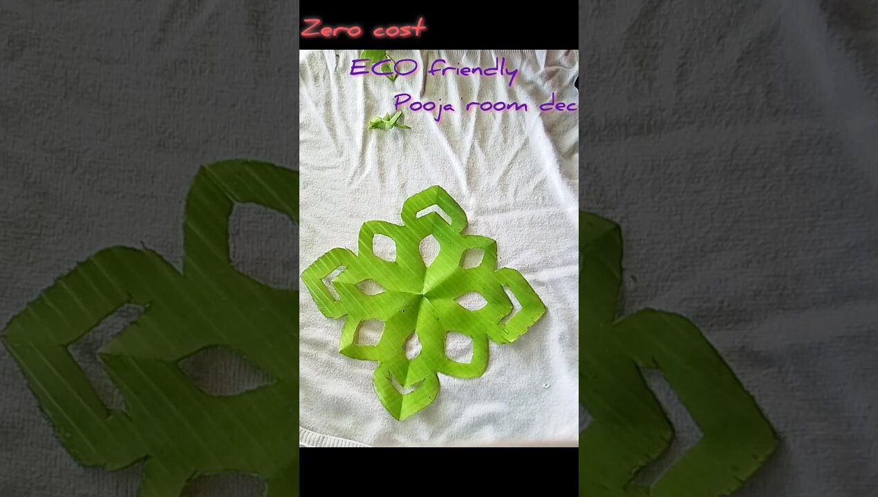 banana leaf pooja decoration ideas #diy #subscribe #howtomakewoolenflower