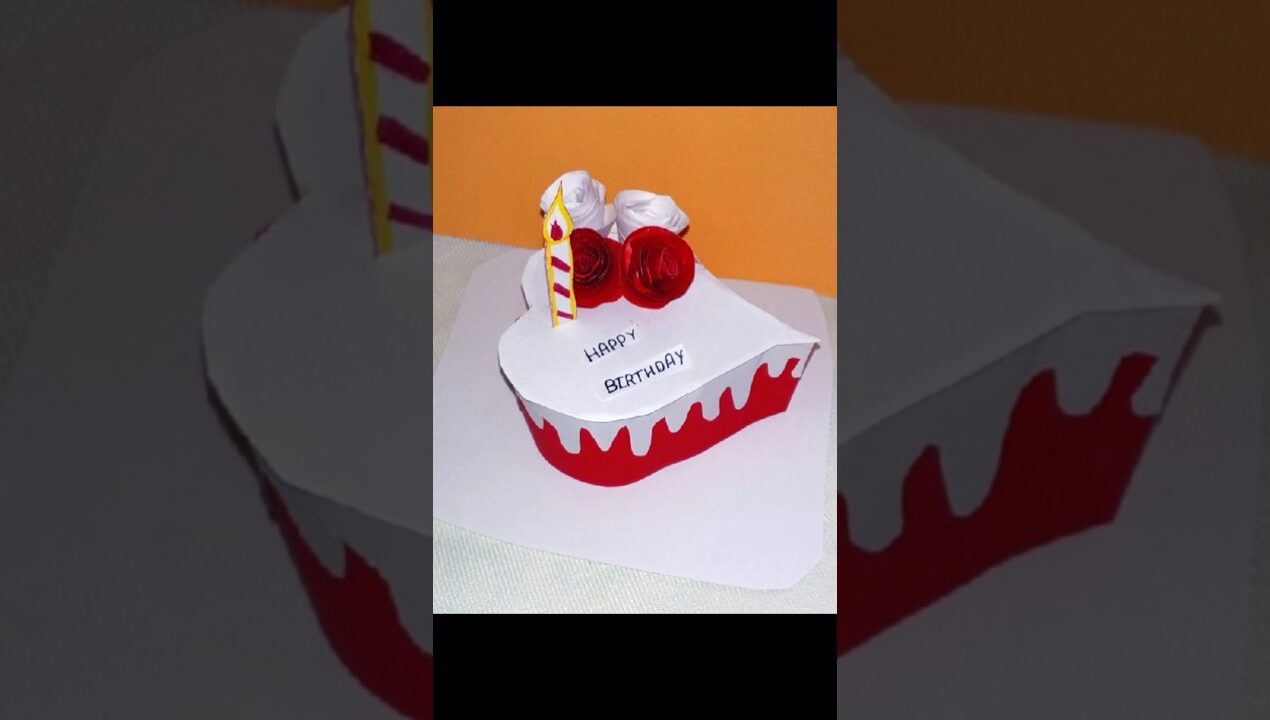 Diy Paper Cake 🍰😋/paper cake making craft ideas #shorts #youtubeshorts