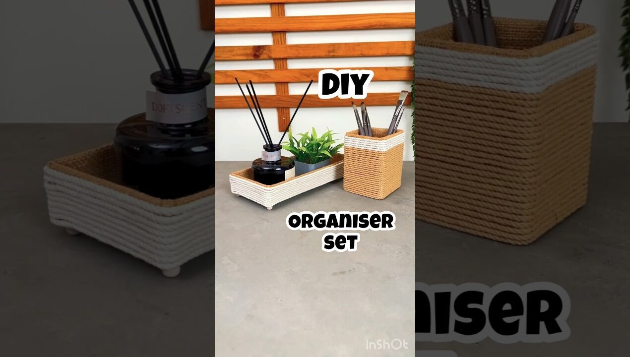 Organiser ka Pura Set Bana Liya #diy #craft #set #organization