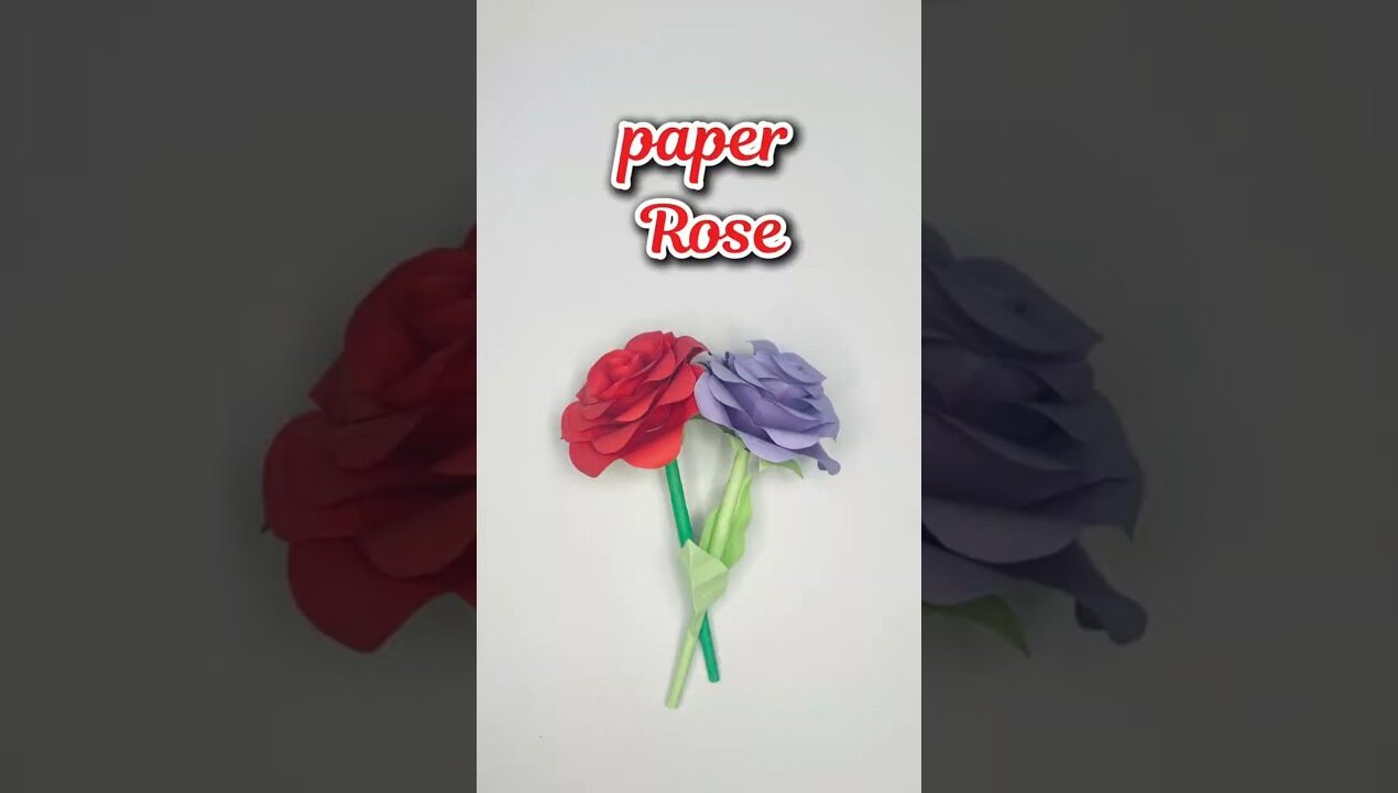 DIY easy paper Rose #diyshorts #spring #diy #paper #papercraft #paperrose #paperflowers