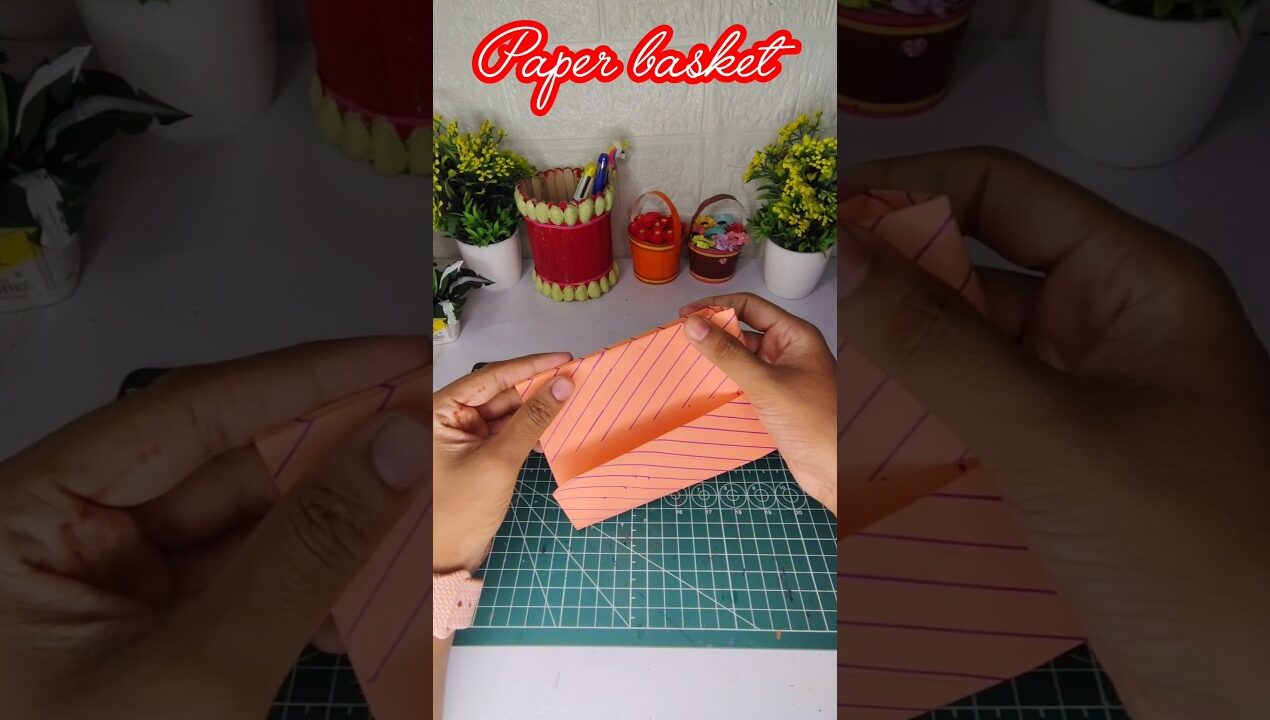diy simple paper basket making ideas #diy #paper #craft #ideas #shorts