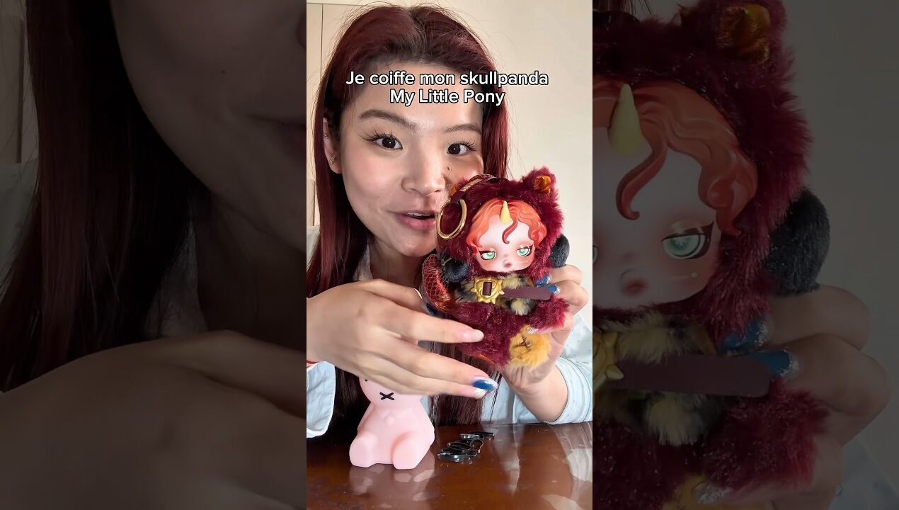 J’ai coiffé mon porte clef ??? #blindbox #mylittlepony #skullpanda #blindbox #diy #personnaliser