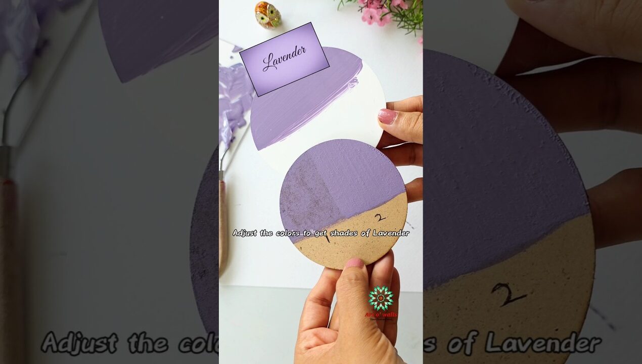 Color Mix Lavender😍 acrylic color #trending #shorts #lavender #acrylicpainting #art #diy #viralshort