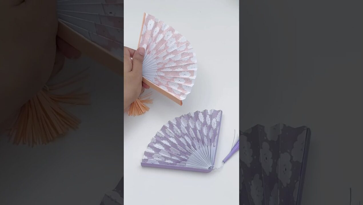 How to Make a Beautiful Paper Fan /⁠ DIY Paper Fan Tutorial /Easy Paper Craft : Fan Making #craft
