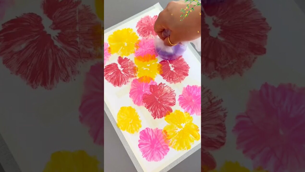Handmade diy, parent-child crafts, children's paintings, the taste of spring