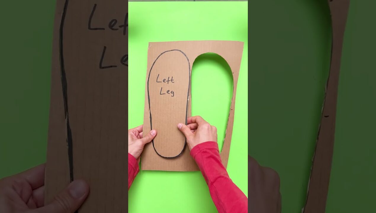 📦 DIY Cardboard Slippers – So Fun!👟 #kids #craft