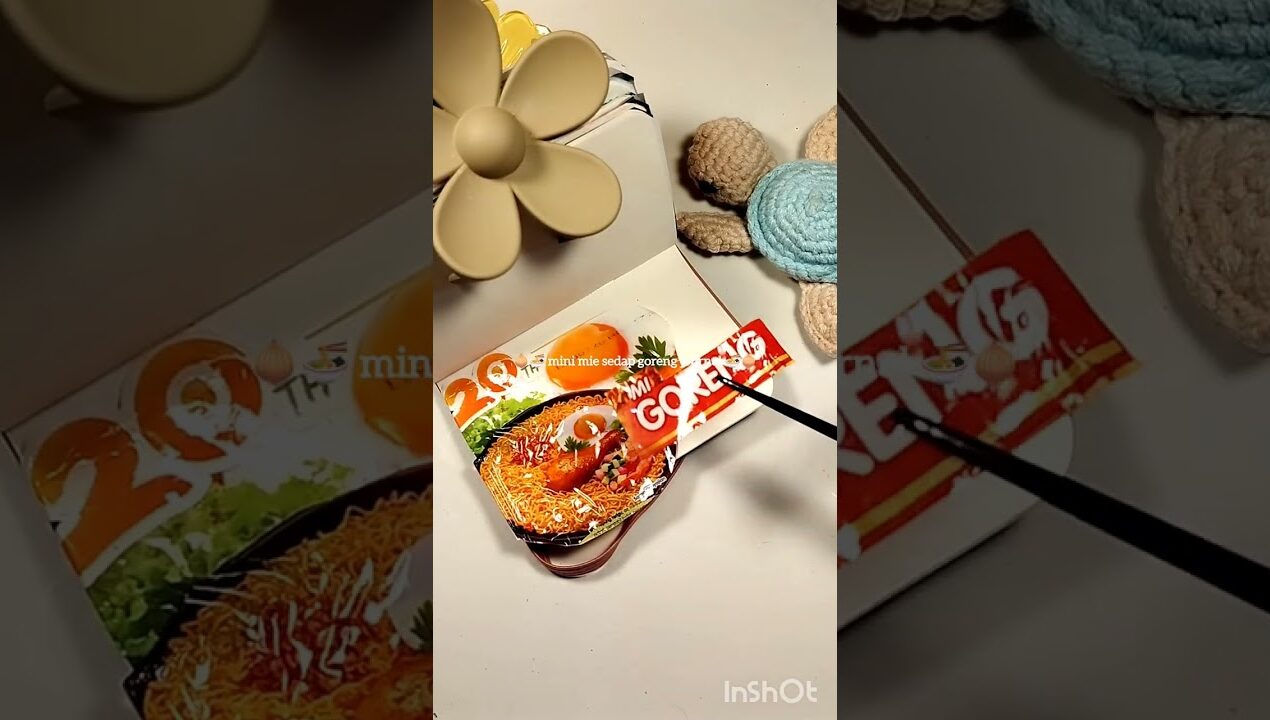 mini mie sedap goreng journal 🍜🧅 #art #diy #craft #asmr #journal