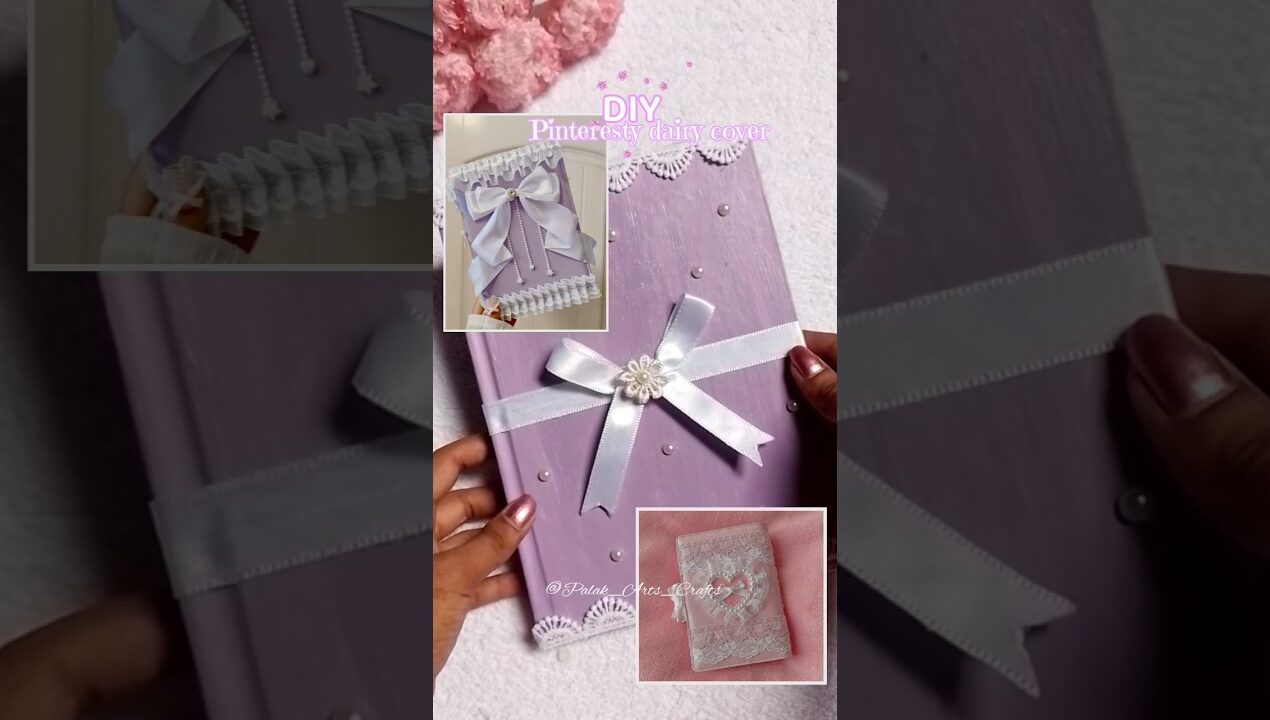 DIY Diary Cover Decoration 💖 Easy Aesthetic Notebook Ideas ✨#youtubeshorts #shorts