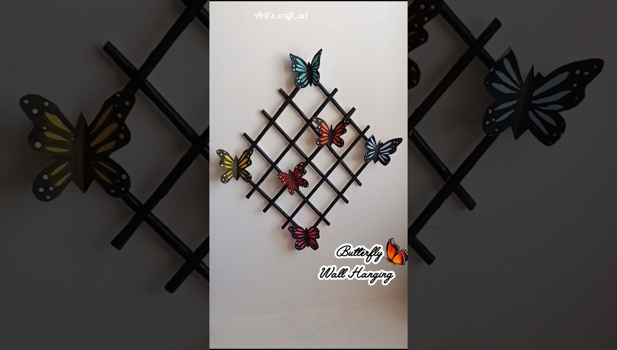DIY Butterfly 🦋 Wall Hanging Ideas #diy​ #craft​ #shortsvideo​ #homedecor​ #viralvideo​ #viralshort​
