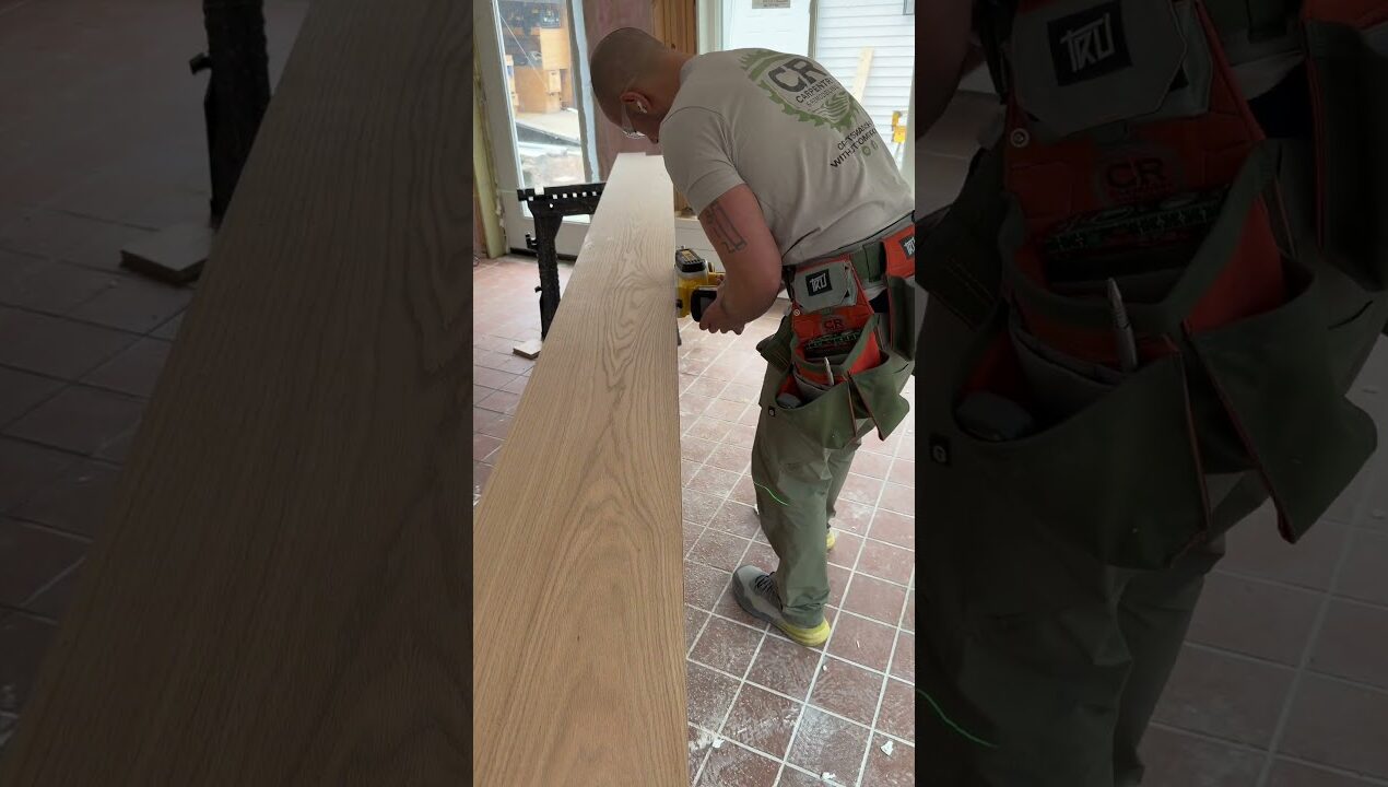 Scribed to fit. #construction #diy #carpentry #remodeling #homeimprovement