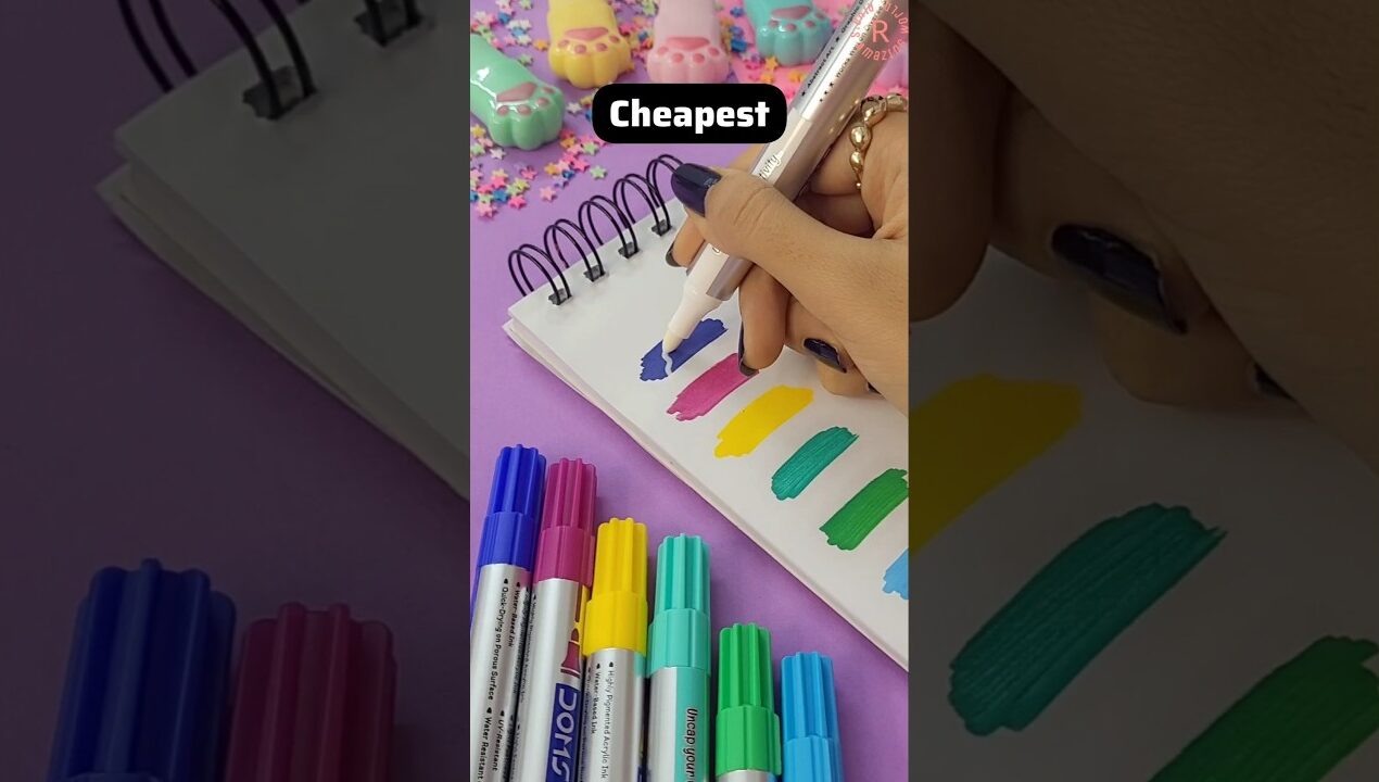 DIY Using CHEAPEST Acrylic Markers!😱 | Riya's Amazing World