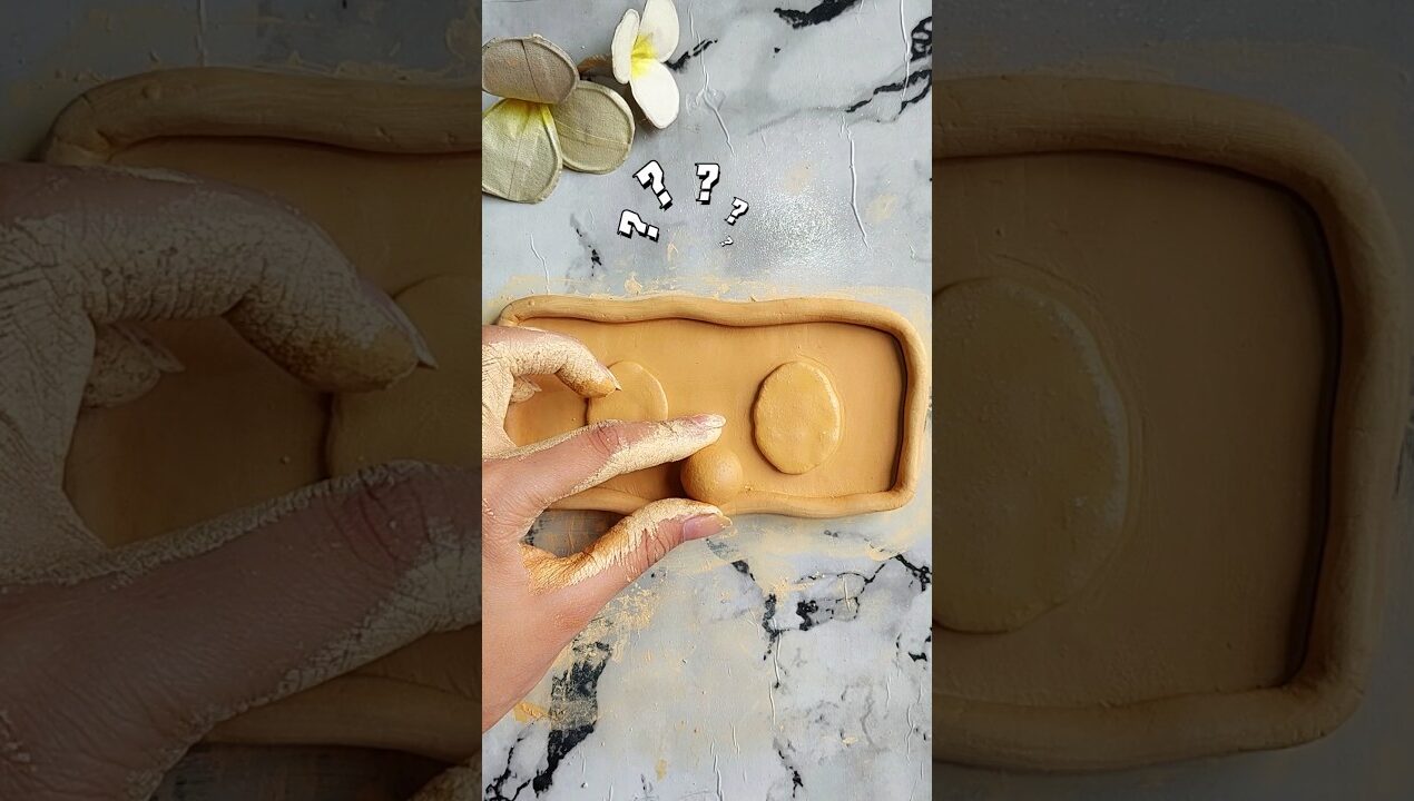 🦋GLASS ORGANIZER || CLAY CRAFT IDEAS💡 #craft #claycraft #shorts #anushkascraftland