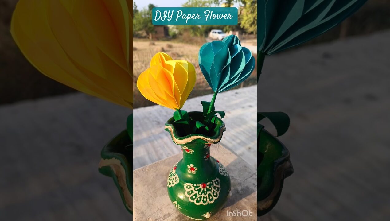 DIY Paper Flower Bouquet 💐। #papercrafts #viralvideo #trendingnow #diyideas