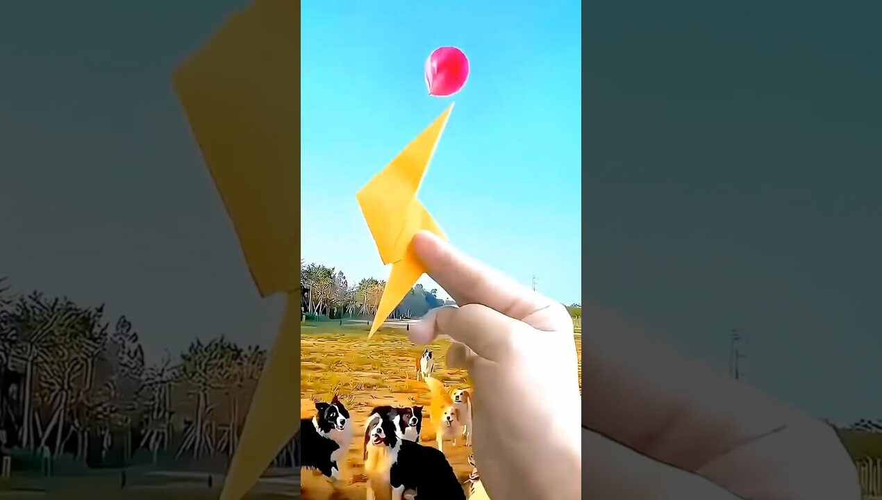Easy Paper Ninja Weapon for Balloon Pop Challenge 🎯