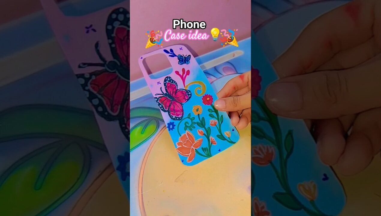 DIY Aesthetic Paper Phone Case! 🦋✨ #shorts #craft