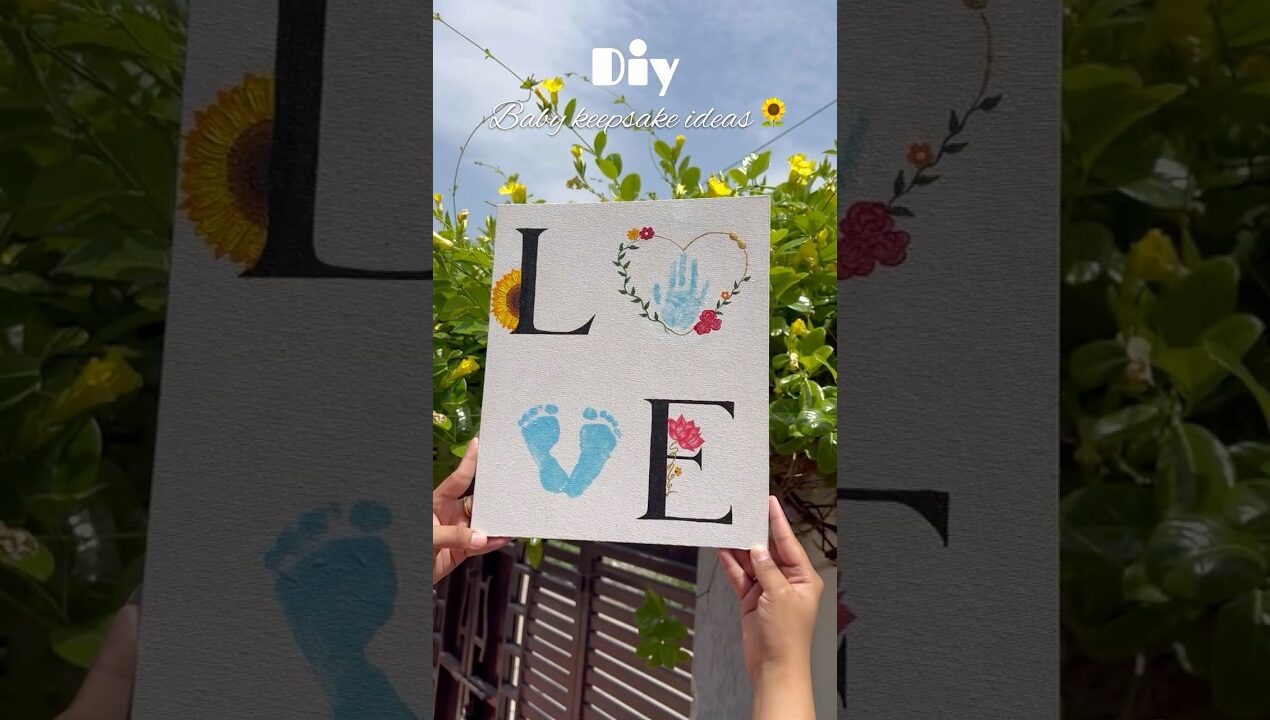 Diy Baby Keepsake ideas #diy #shortviral #craft #artshorts #acrylicpainting #artcraft #painting