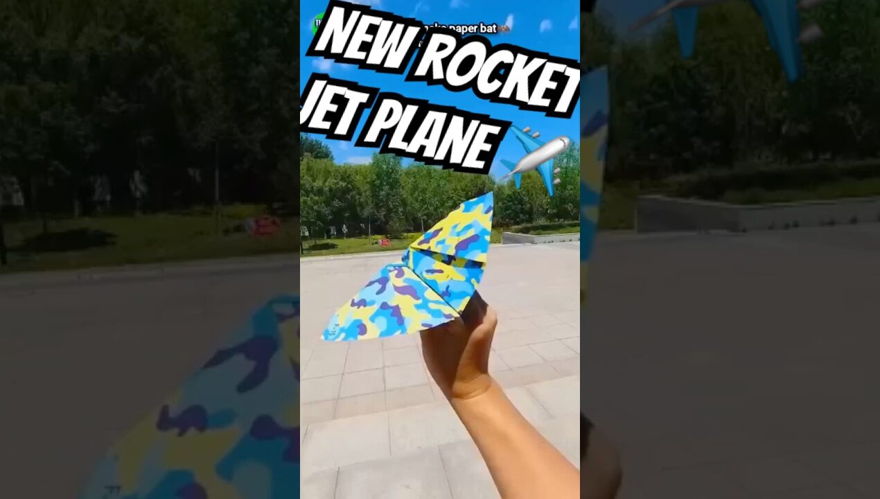 How to make homemade origami jet paper plane #diy #paper #papercraft #craftideas #craft #shorts