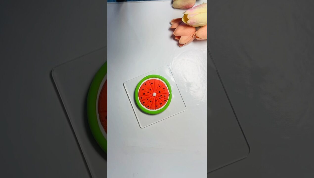 Easy clay watermelon making ideas #shorts #trending #ytshorts #craft #art #viralvideo