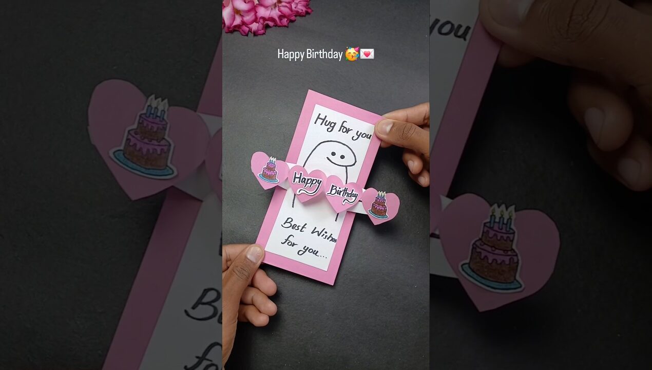 Diy Birthday Card 💌✨️ / Easy Craft idea #diy #birthaday #craft #viral #shorts