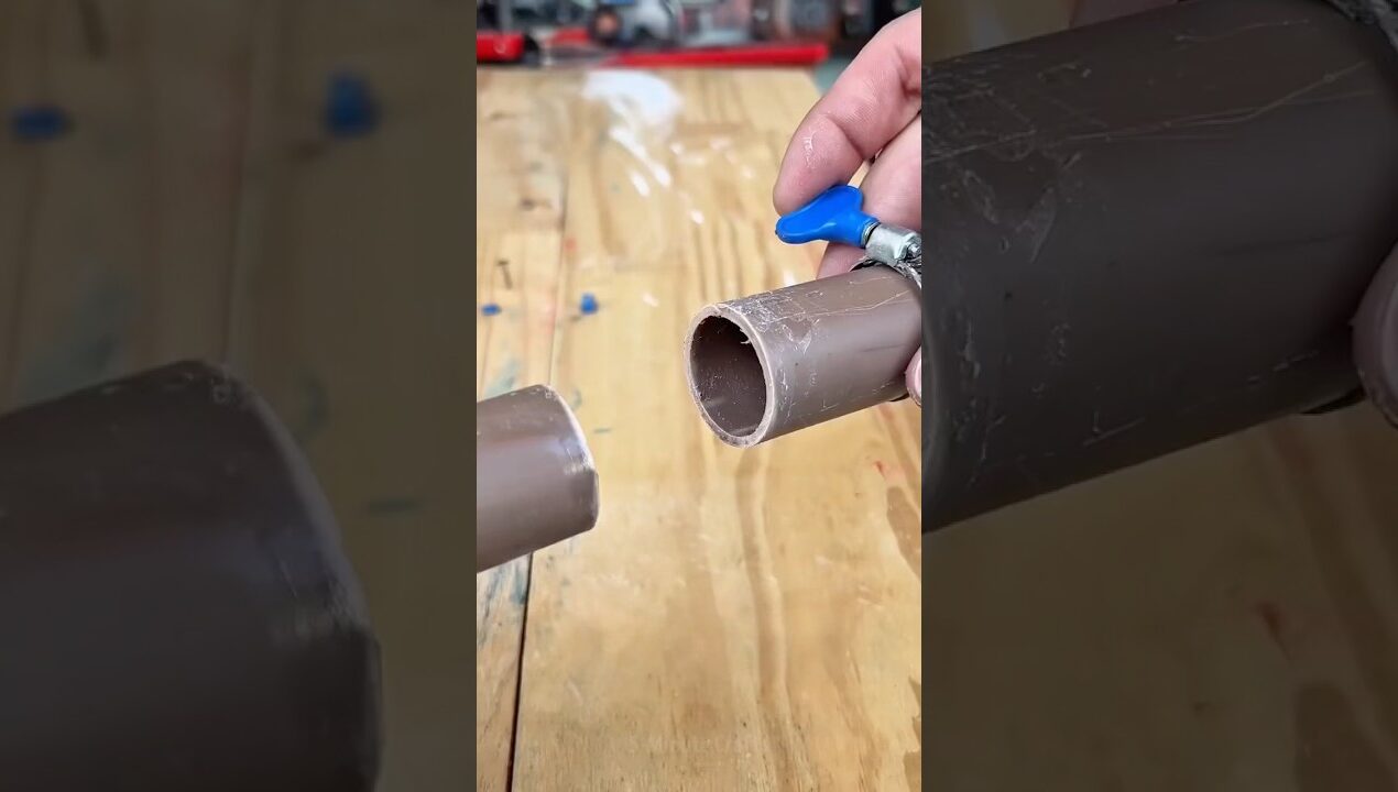 DIY PVC pipe connector #Plumbing #DIY #Tips #ConstructionSite